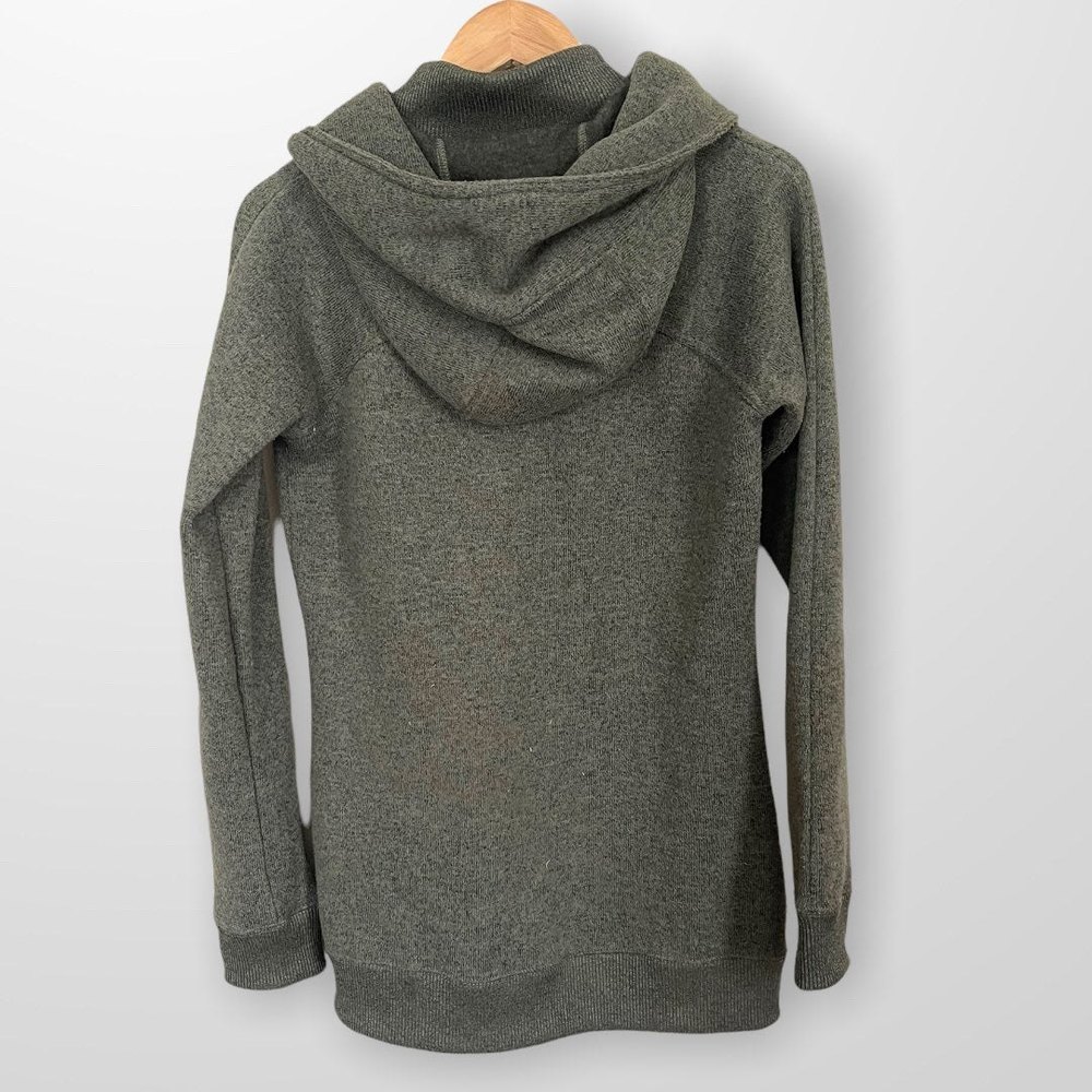 Women's Olive Green Hooded Sweater - Picture 8 of 8